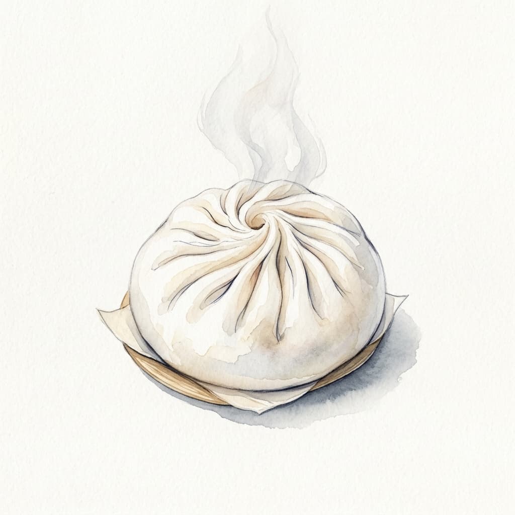 Gǔfǎ Zhūròu Báicài Dàbāo — heritage pork and cabbage baozi